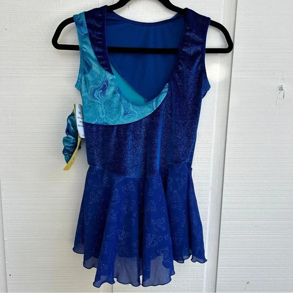 NWT Vintage Jerry’s South Seas Velvet Skating Dress w/ Matching Velvet Scrunchie - Picture 2 of 10